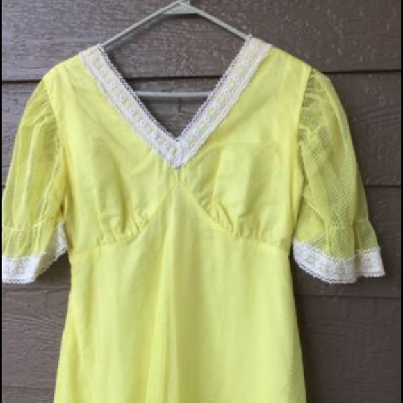 Vintage Handmade, womens Halloween Easter Summer dress, Yellow, size S - Picture 2 of 10
